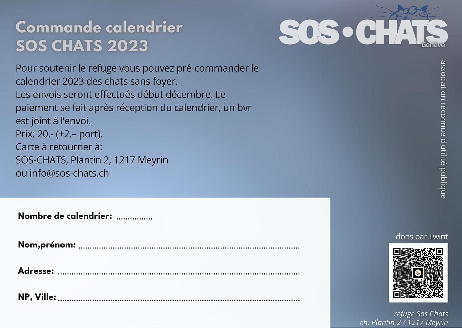 CALENDRIER LE CHAT 2023